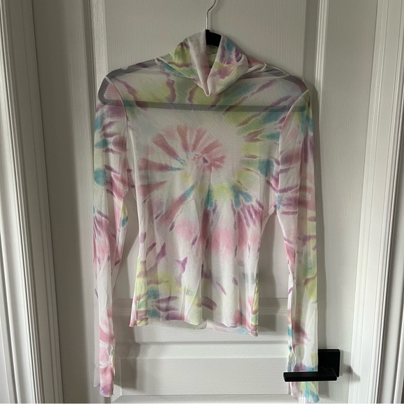 AFRM Tie Dye Long Sleeve Mesh Top M - Picture 1 of 1